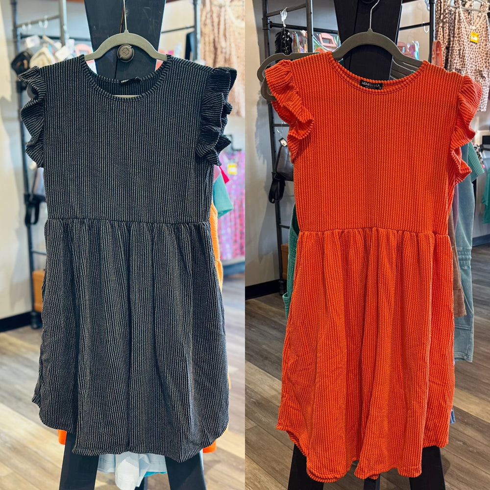 Ribbed Babydoll Dress