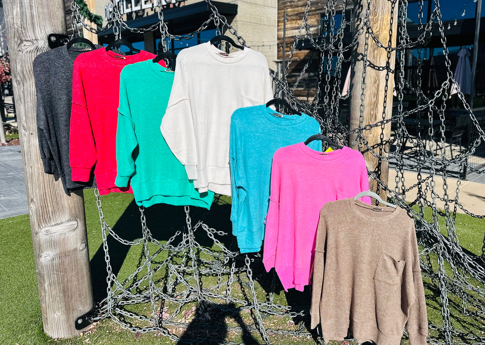 Door Buster ~ Front Pocket Brushed Sweater