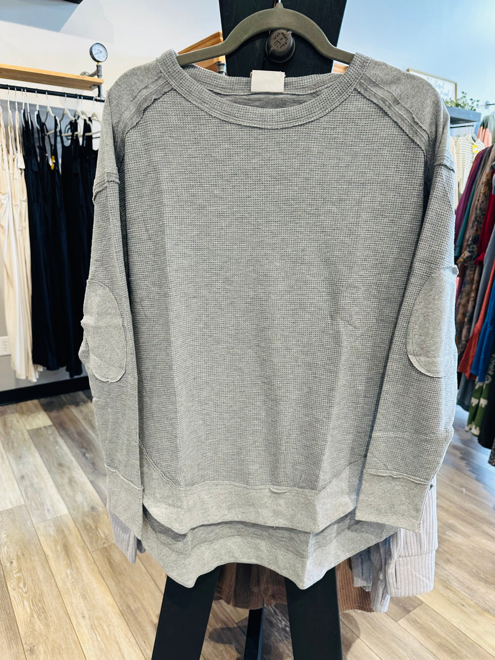 Elbow Patch Knit Top
