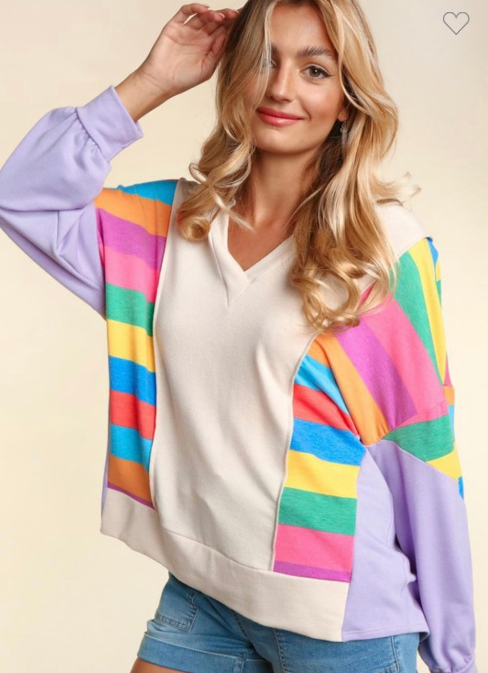 Multi-Color Stripe Pullover Top