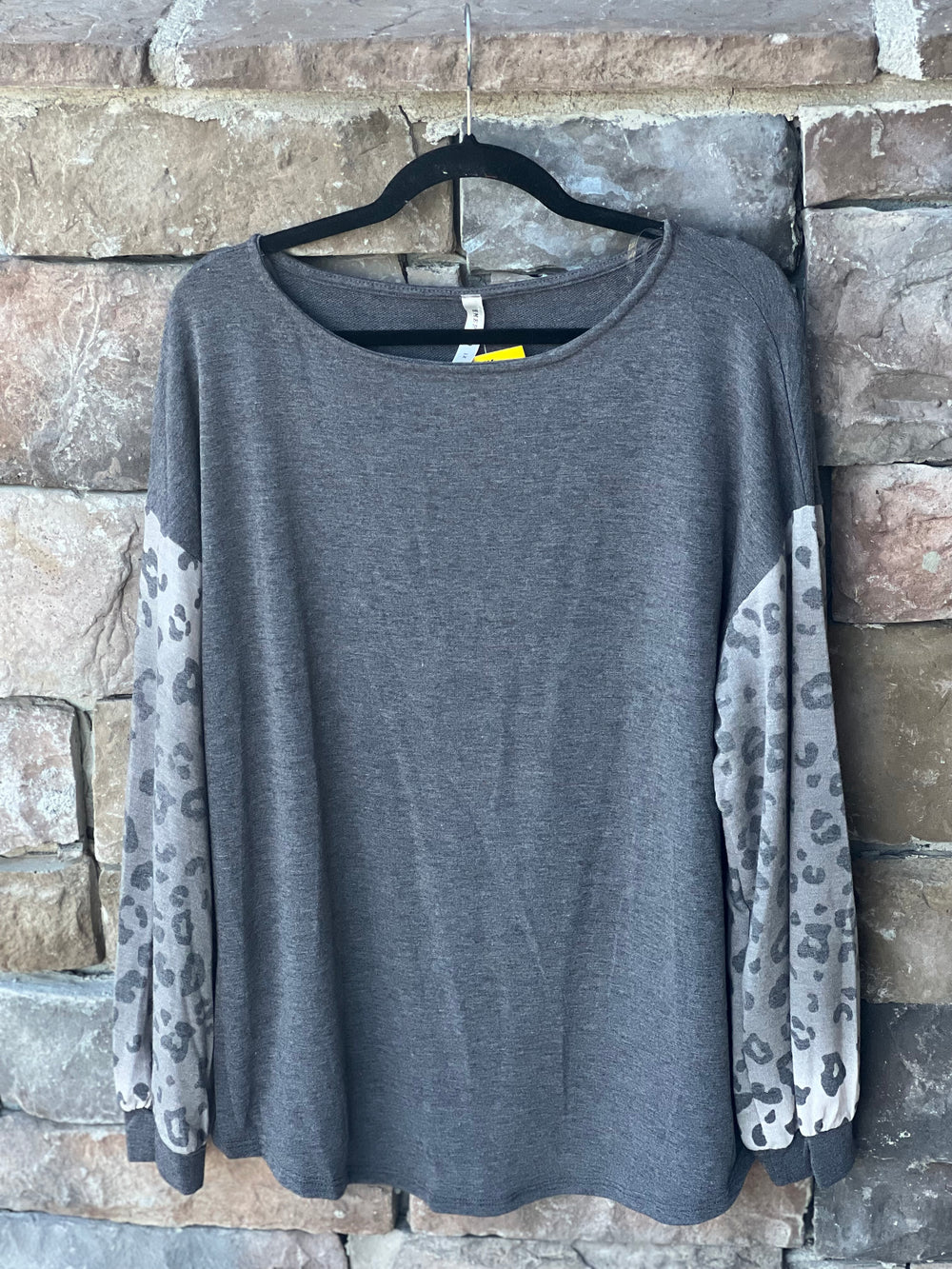 Curvy ~ Animal Print Balloon Sleeve Top