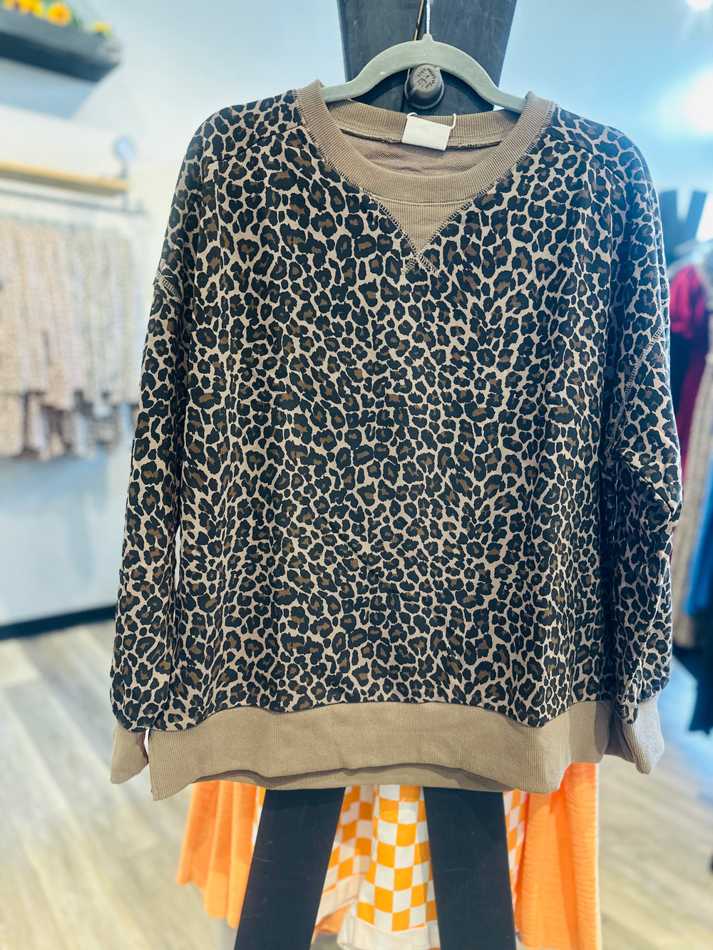Leopard Printed Crew