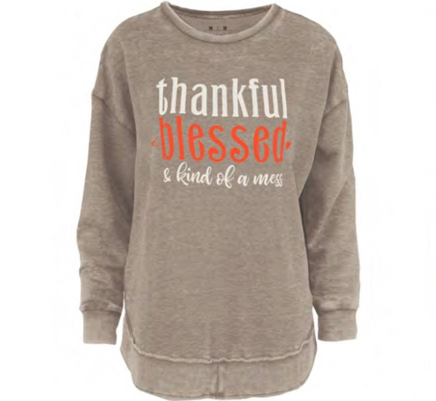 Best Selling Sweatshirt Thankful and Blessed