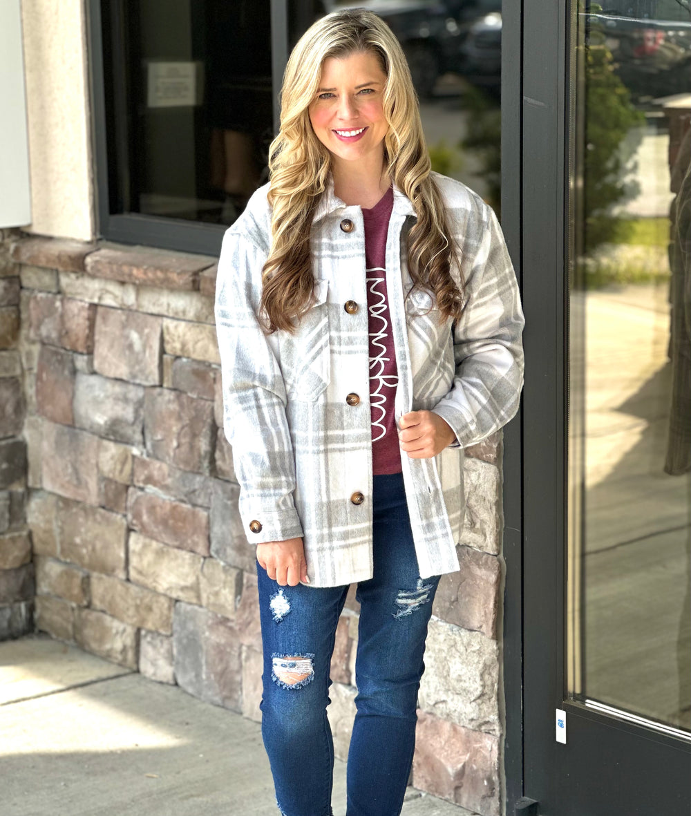Simply Southern Checkered Shacket