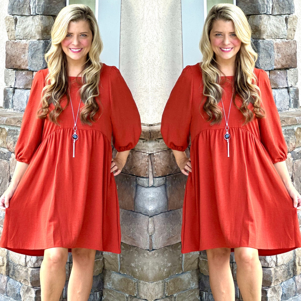 Puff Bubble Sleeve Dress