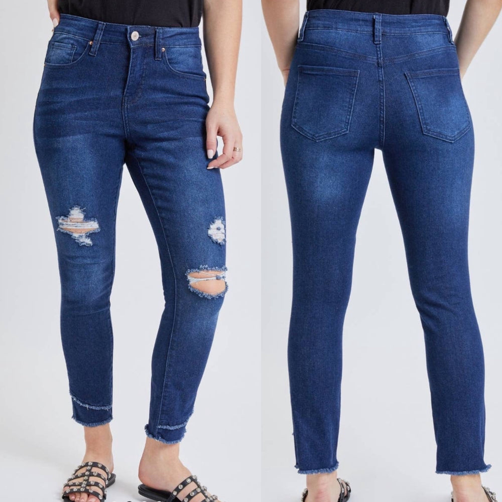 YMI Double Frayed Hem Jeans