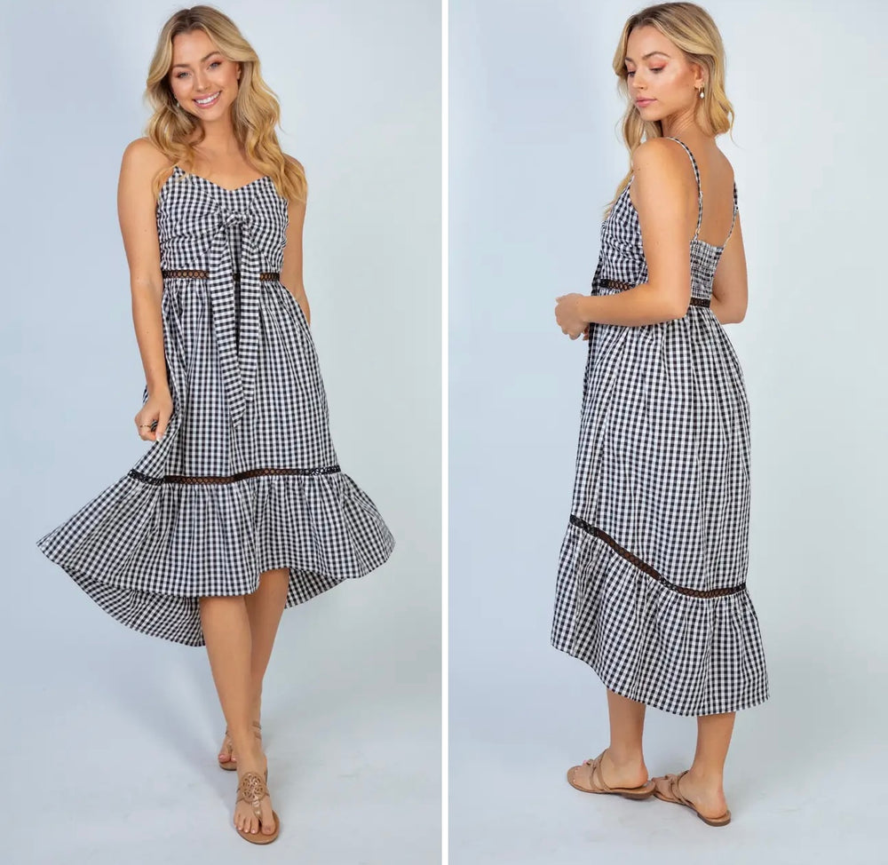 High Low Checkered Dress