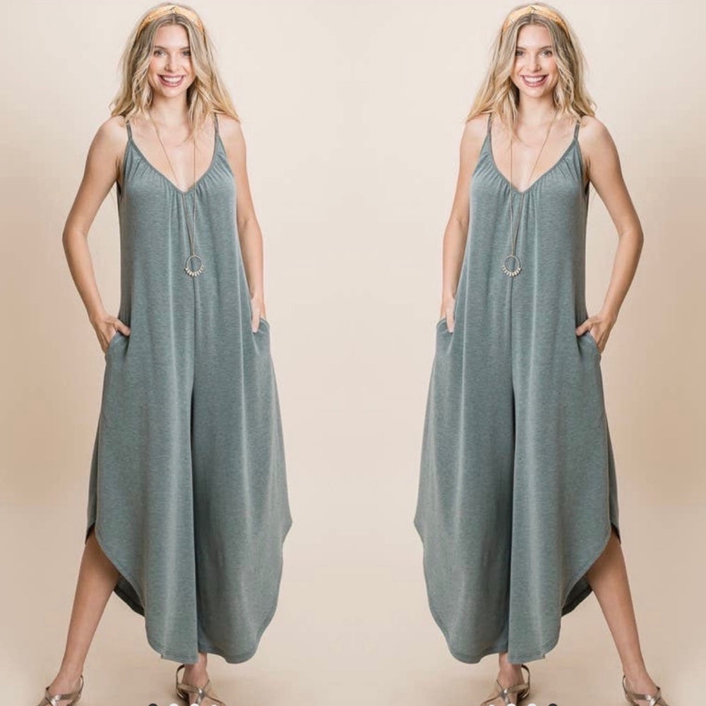 Curvy ~ Olive Jumpsuit Romper