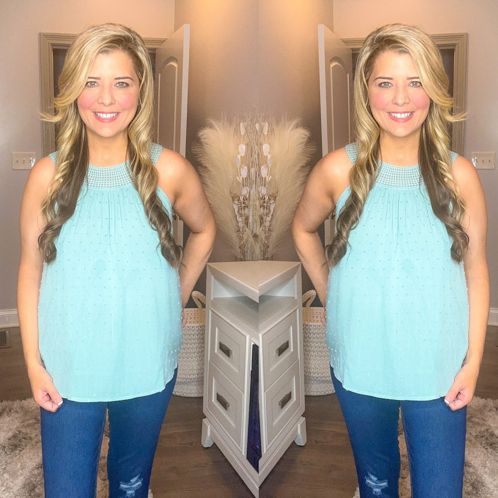 Swiss Dot Halter Top