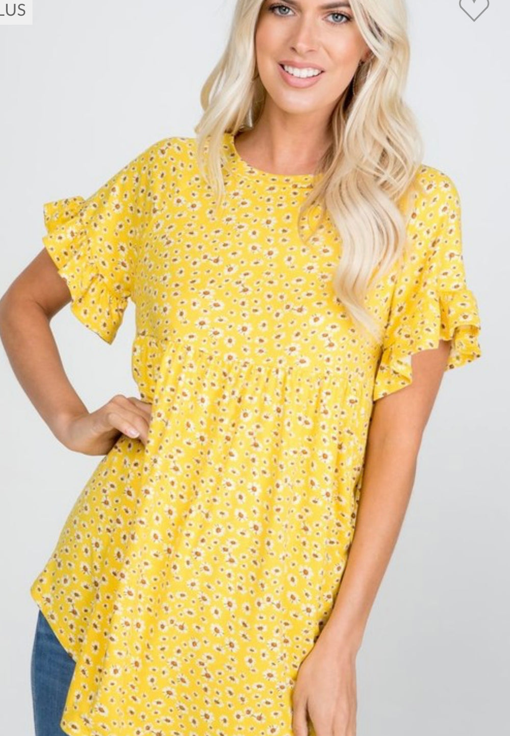 Curvy ~ Floral Baby Doll Top