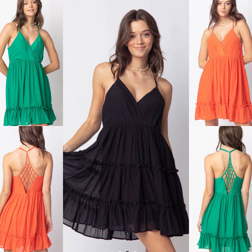 Lattice Open Back Dress