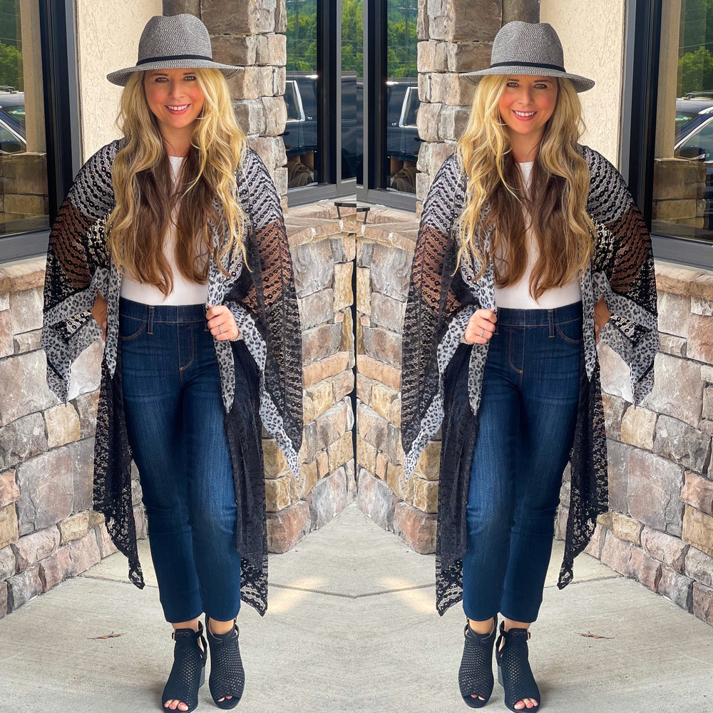 Leopard Lace Kimono