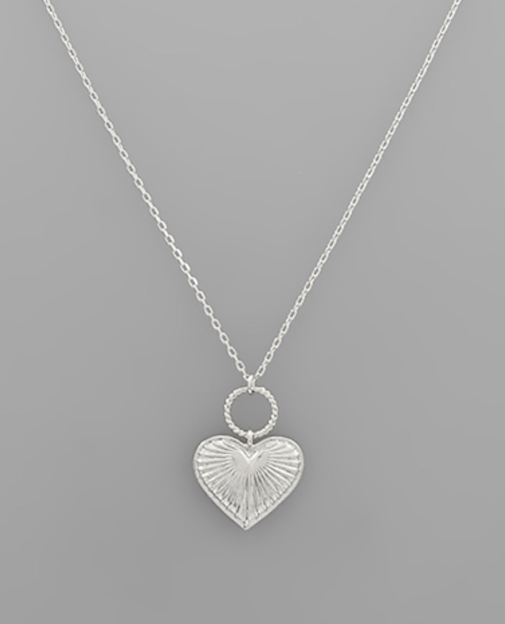 Textured Heart Necklace