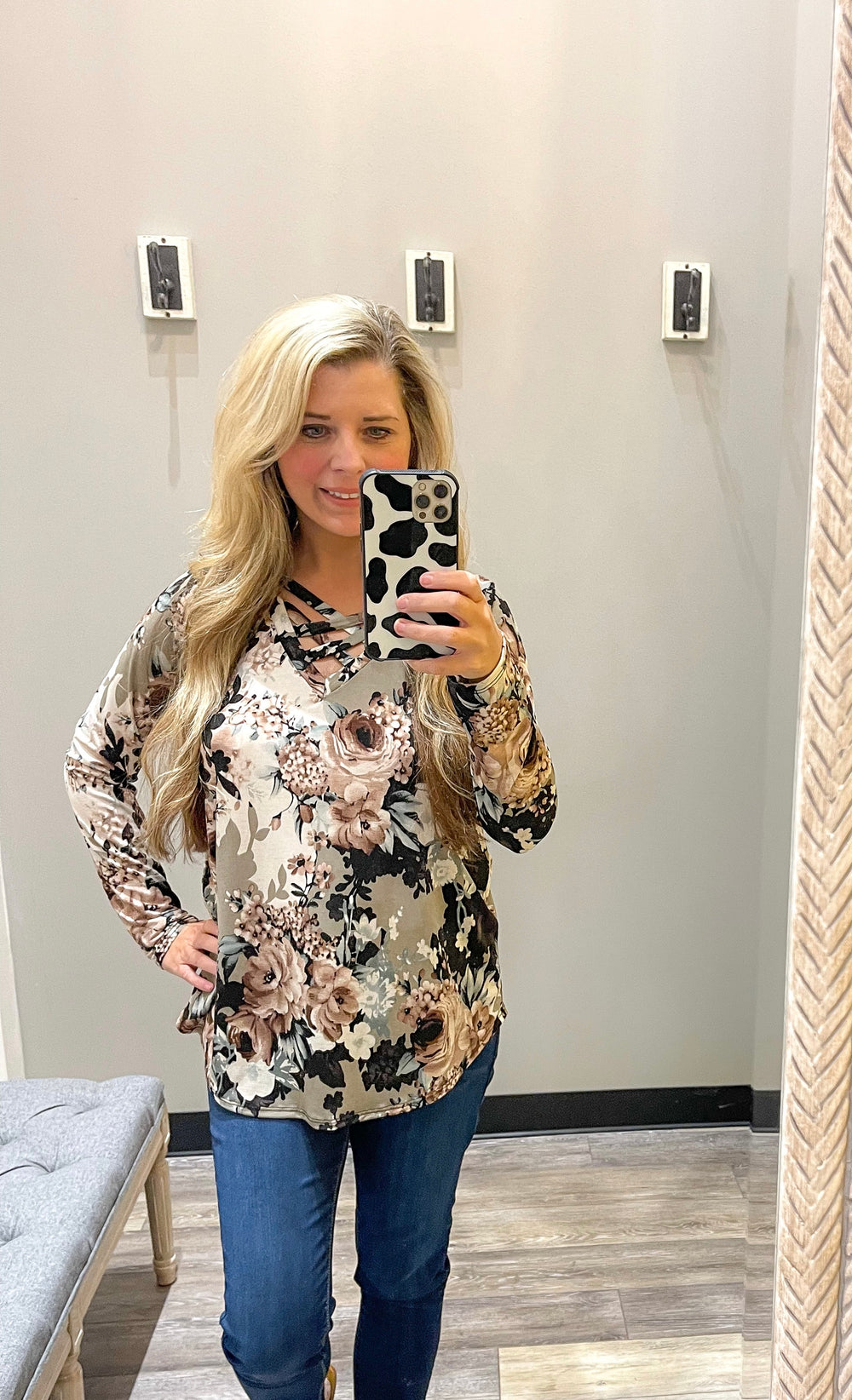 Floral Criss Cross Top