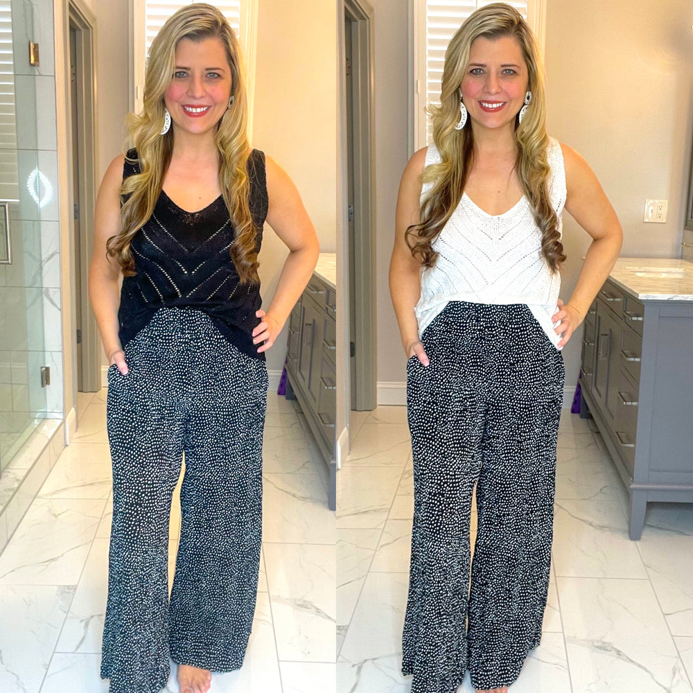 Wide Leg Polka Dot Pants