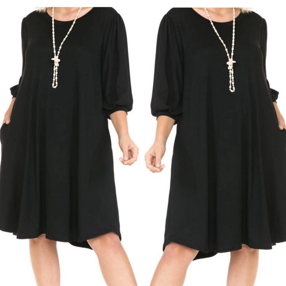 Curvy ~ Balloon Sleeve Dress