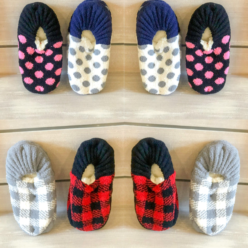 Simply Southern Slipper Socks Dot Plaid