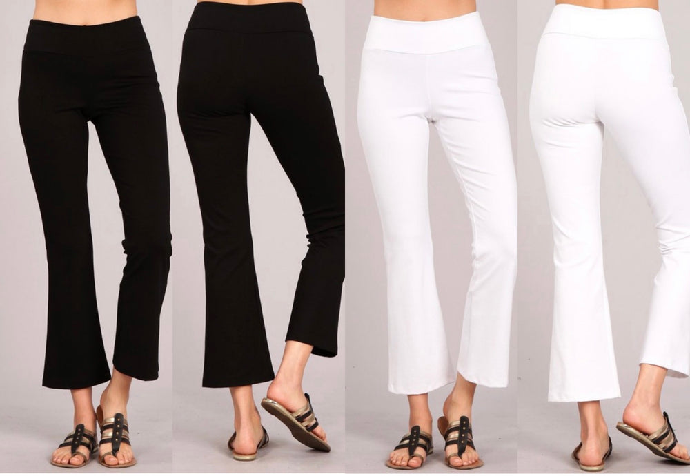 Tummy Control Pull On Cropped Pants