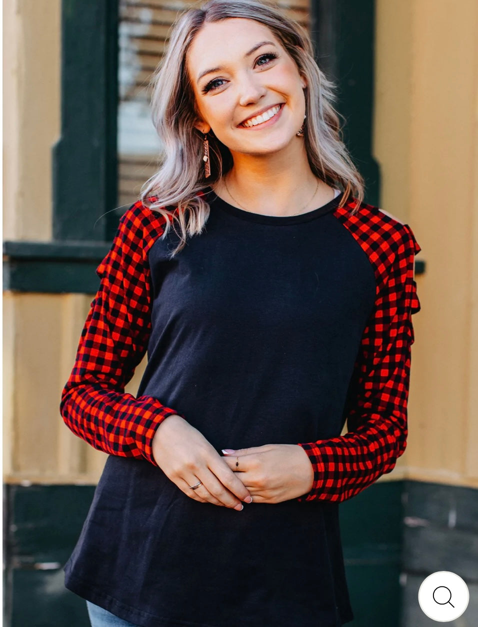 Buffalo Plaid Ladder Top