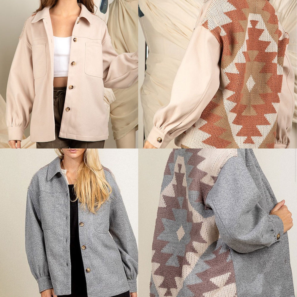 Aztec Detail Shacket