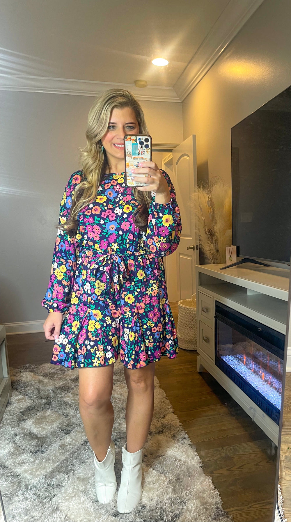 Floral Long Sleeve Romper