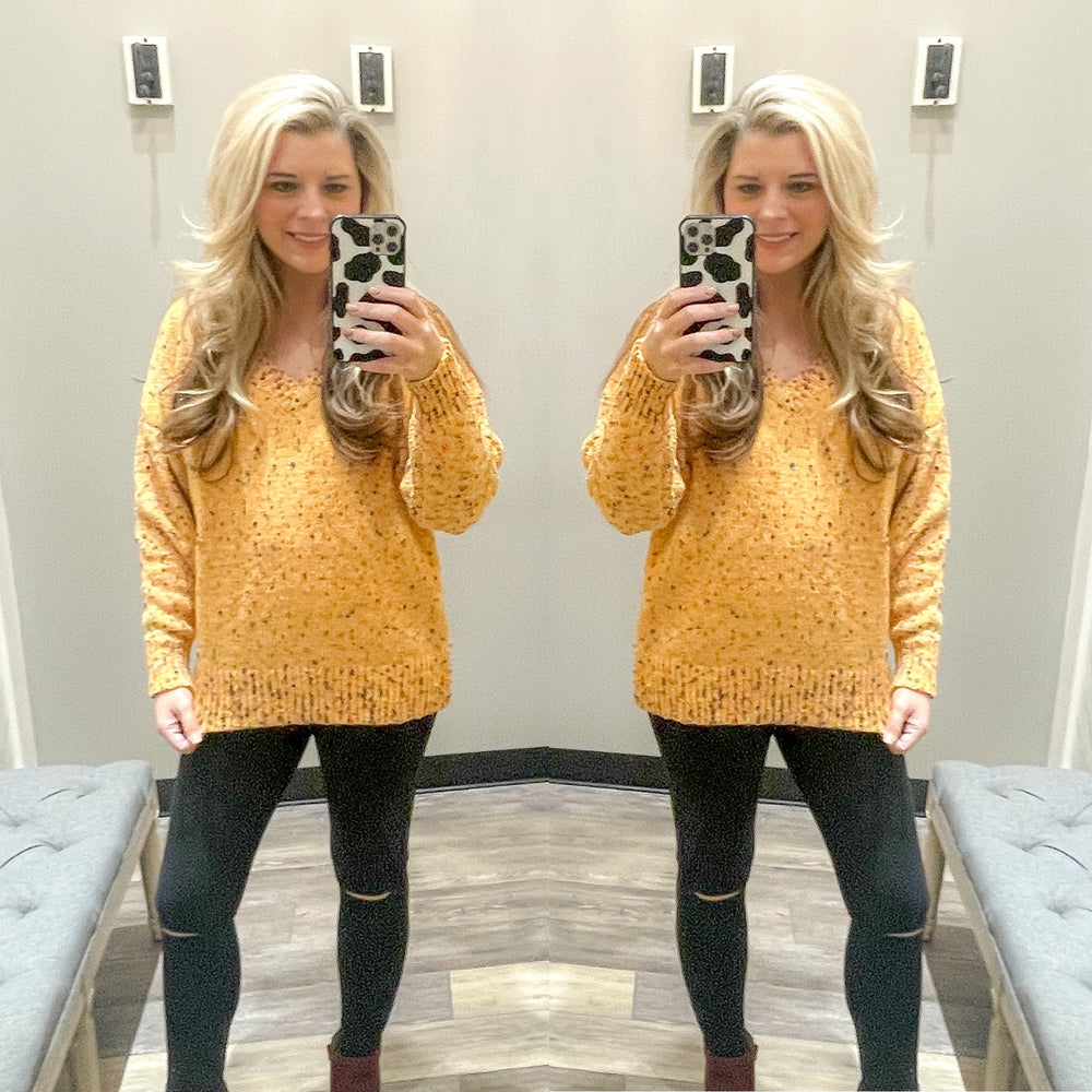 Mustard Confetti High Quality Thick Sweater
