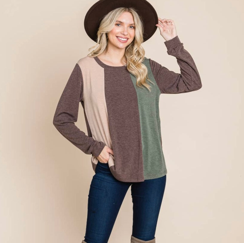 ColorBlock Long Sleeve Top