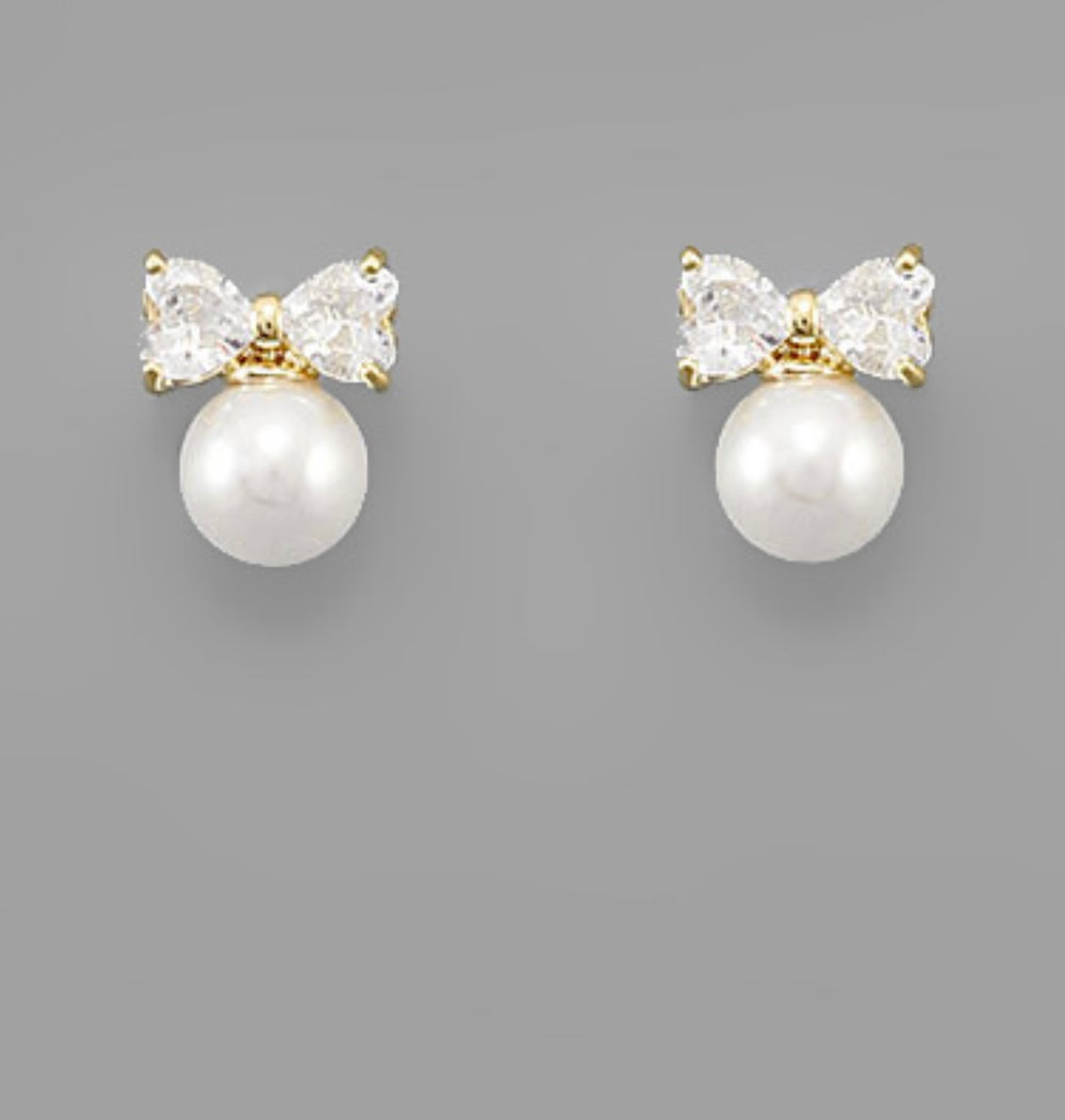 Gold Dipped Pearl Earrings