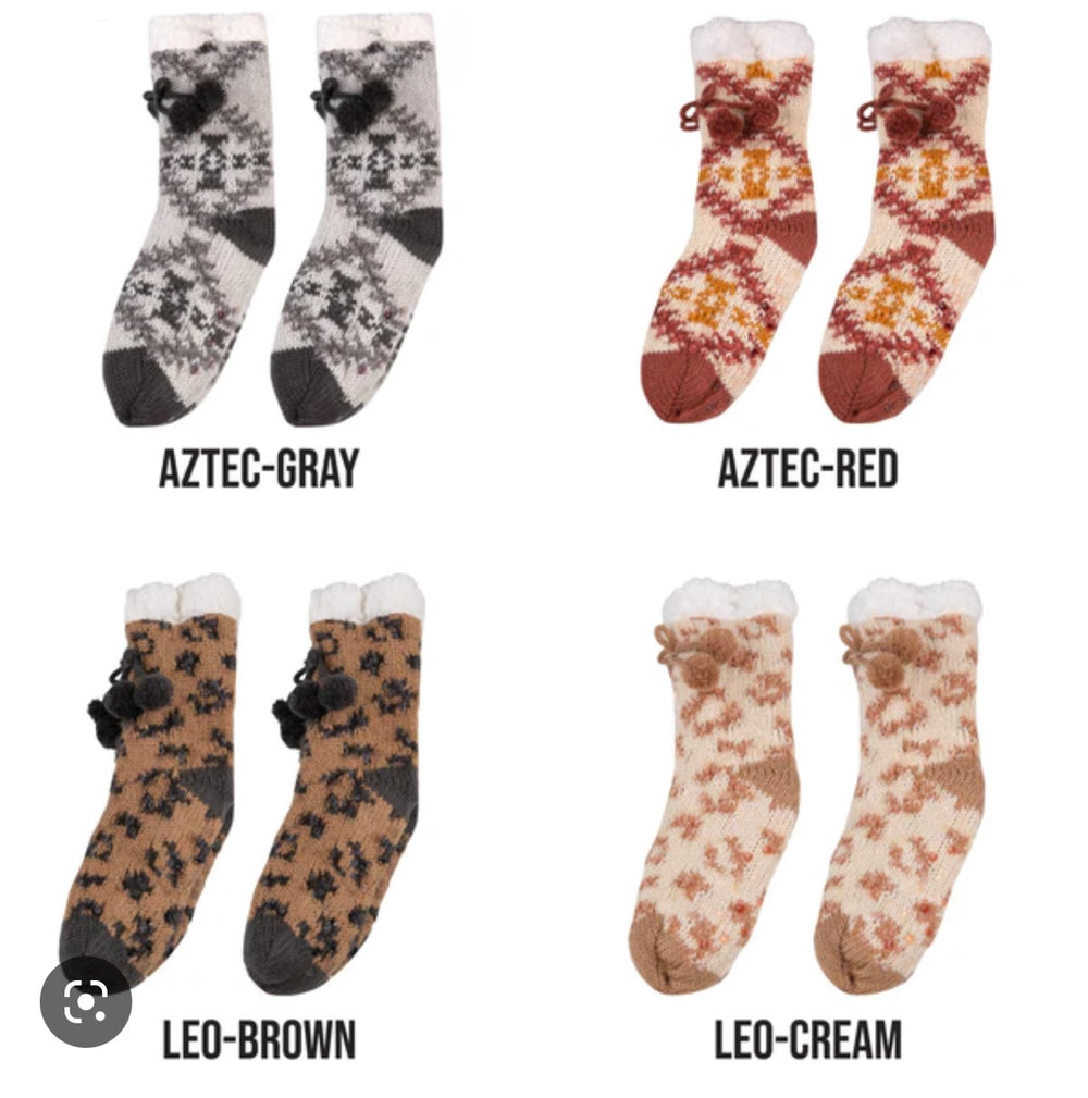 Simply Southern Aztec Leo Camper Socks