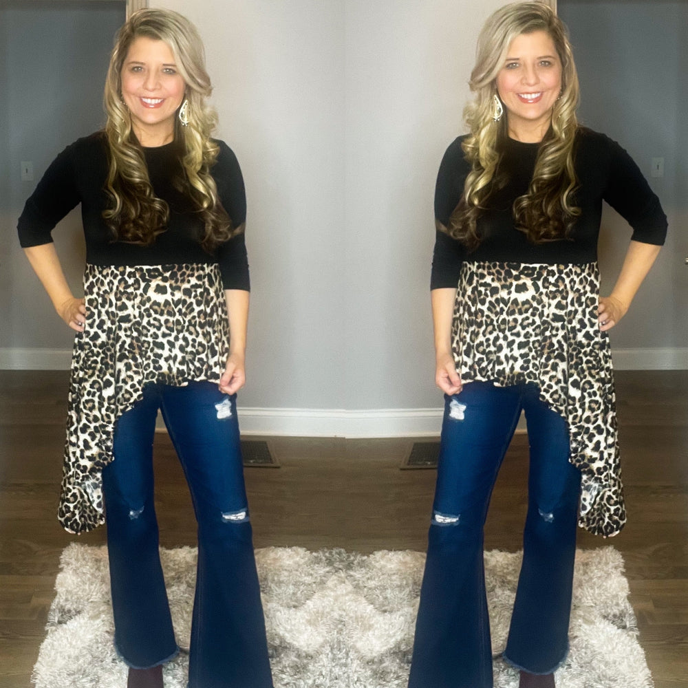 Curvy ~ Asymmetrical Animal Print Top