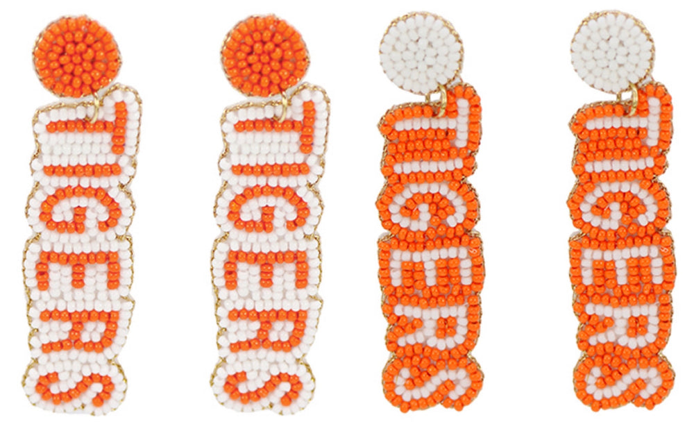 Tigers Beaded Earrings