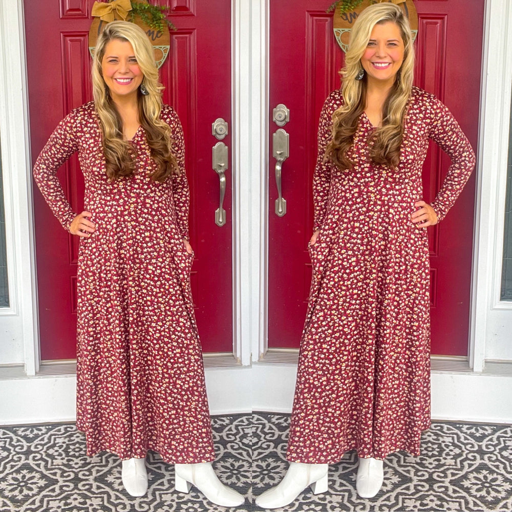 Long Sleeve Floral Maxi Dress