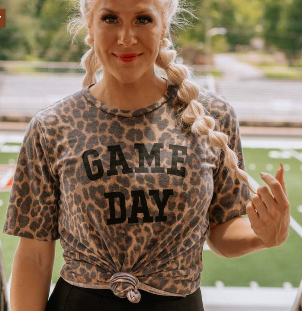 Game Day Leopard Top