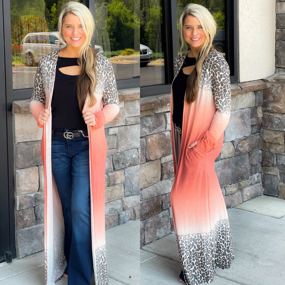 Ombre Long Cardigan